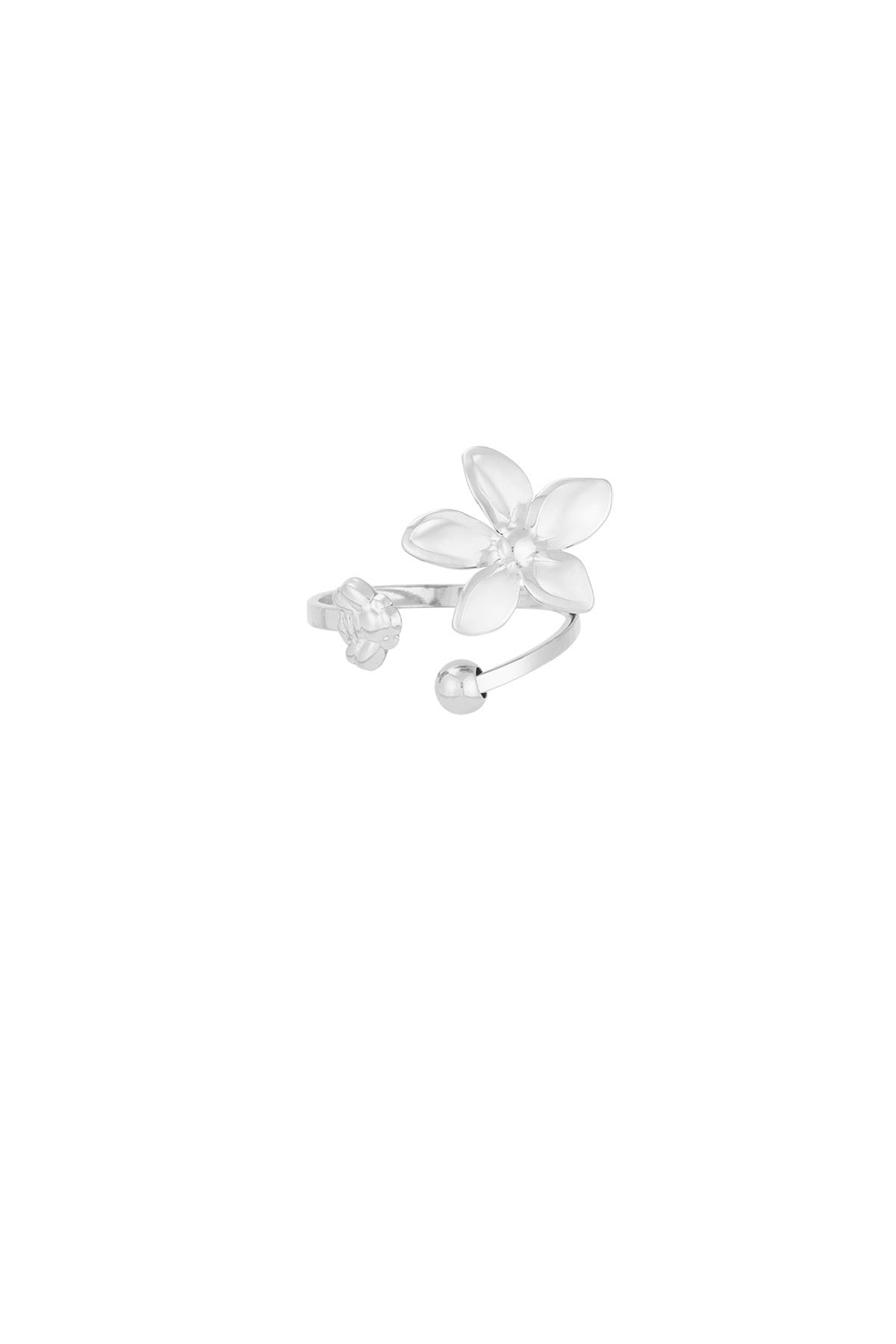 Floral delight ring - zilver