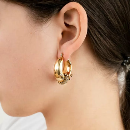 Boho shine oorbellen - goud