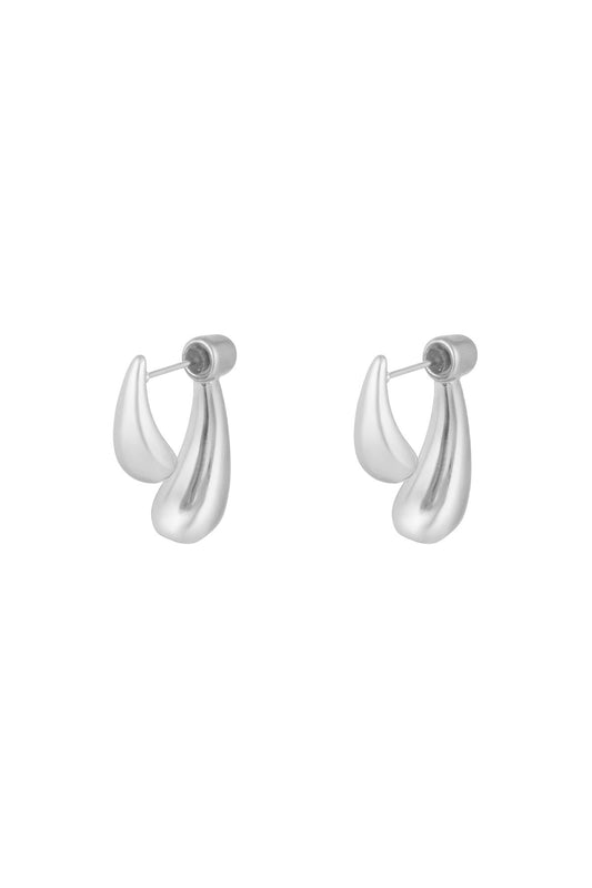 Classy oorbellen - zilver