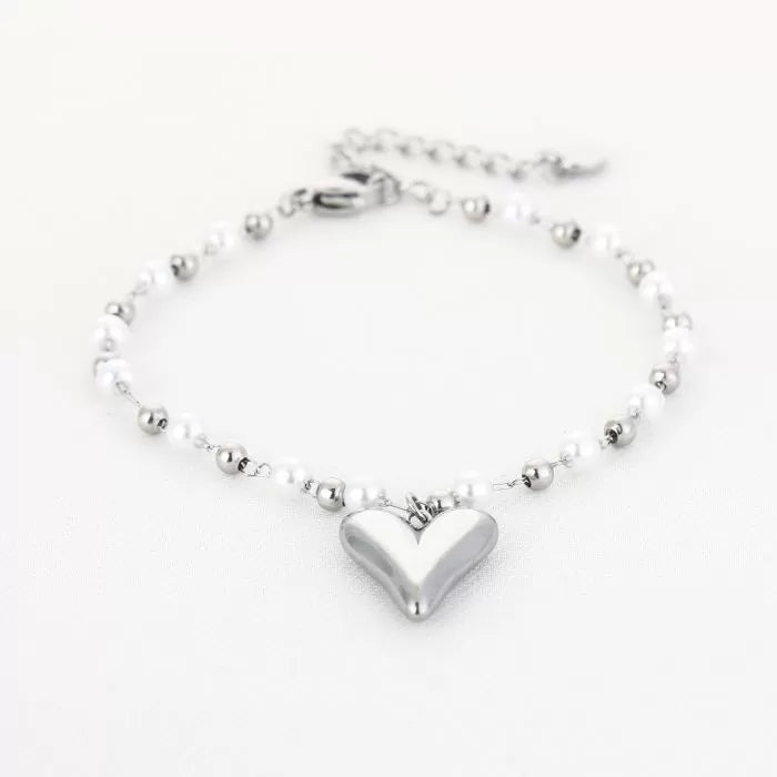 Pearlbeat armband - zilver