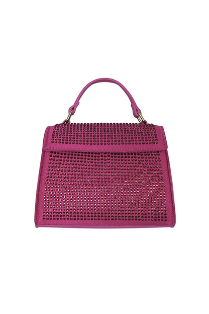 Strass handtas - fuchsia