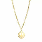 Happy face ketting - goud