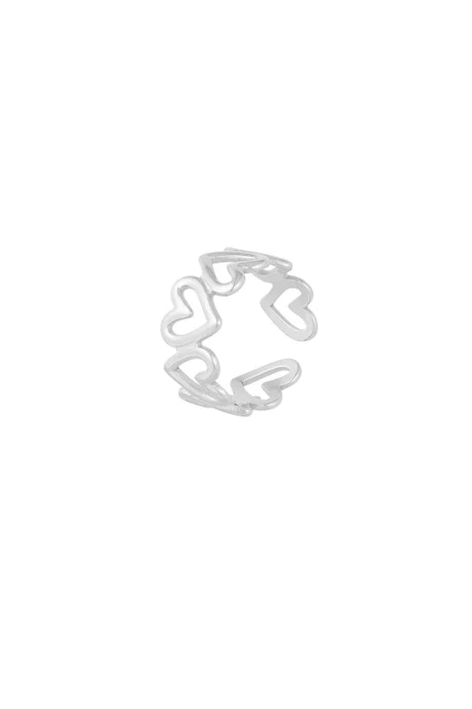 Hearts ring - zilver