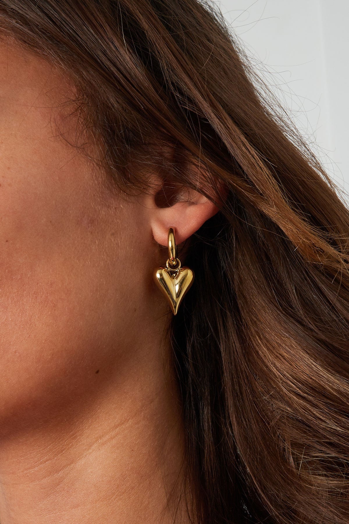 Small heart oorbellen - goud