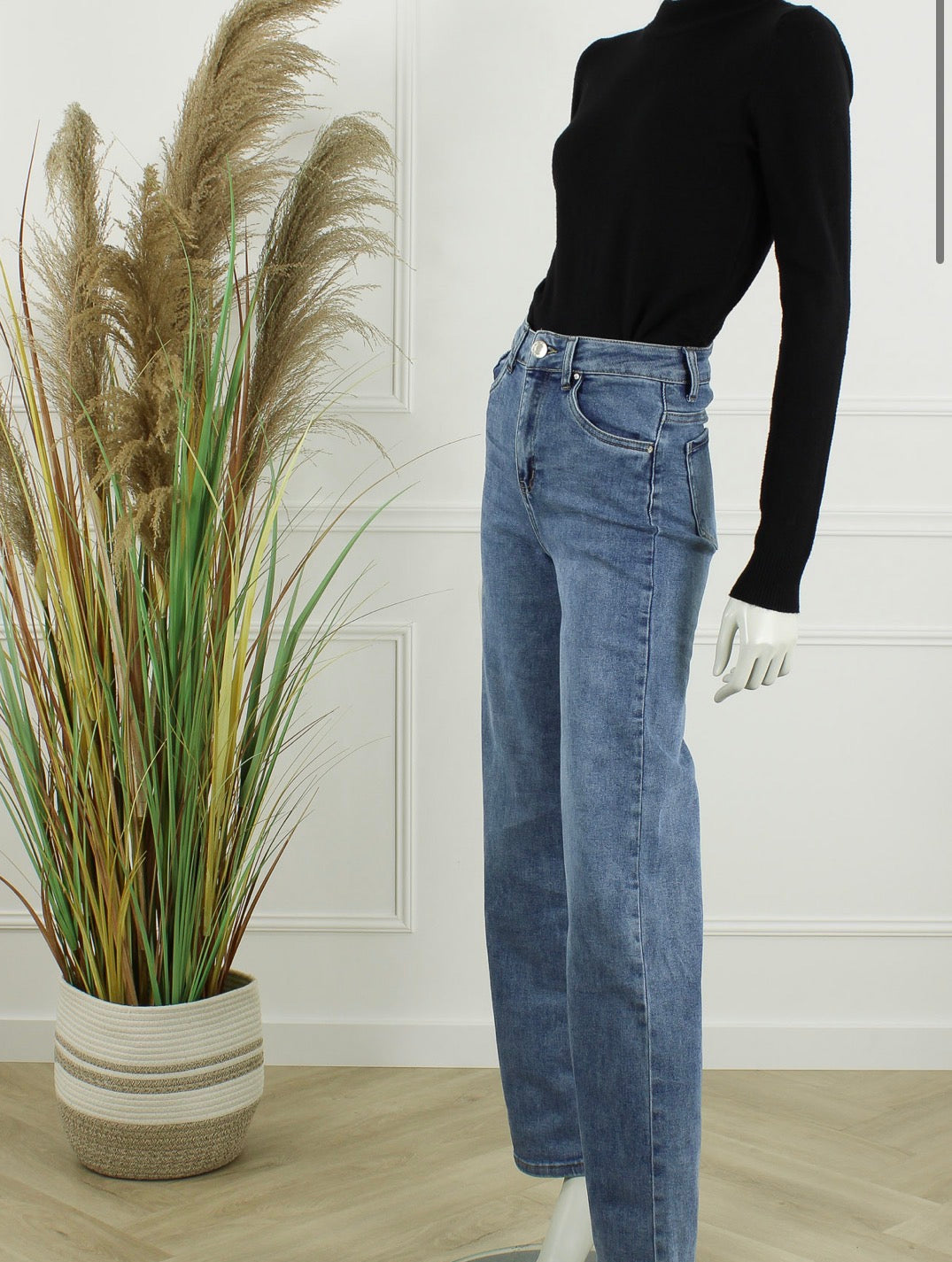 Goodies Wide Leg Stretch Jeans – Blauw