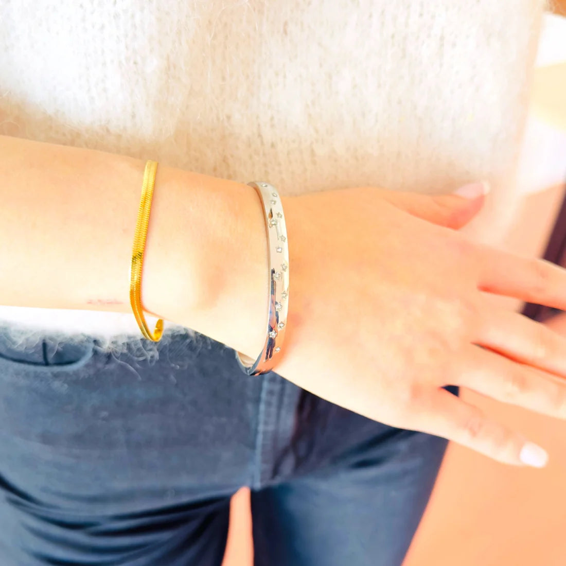 Star bangle - zilver