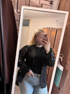 Glamour glow blazer - black