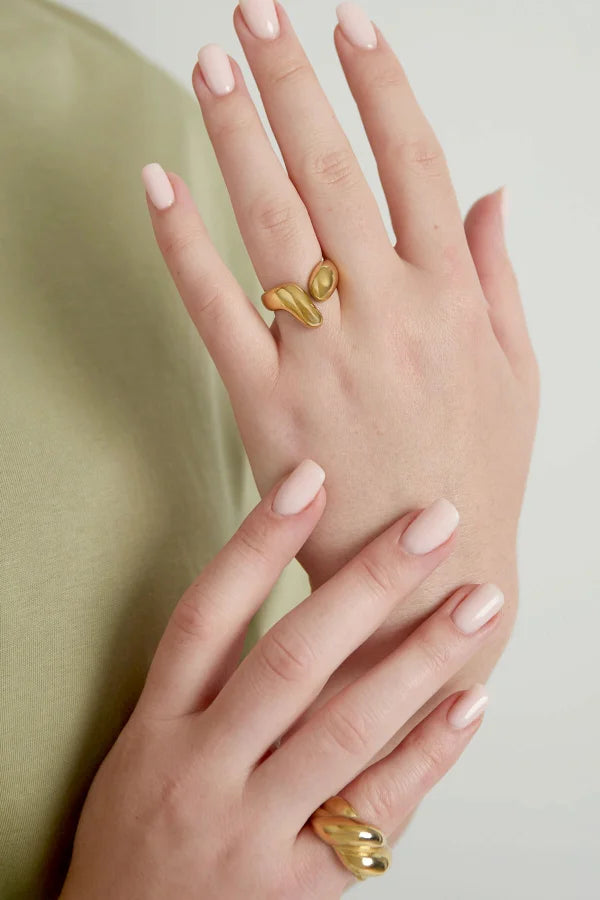Aesthetic open ring - goud