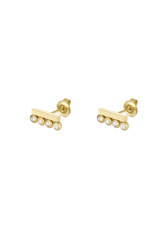 Shine line studs - goud