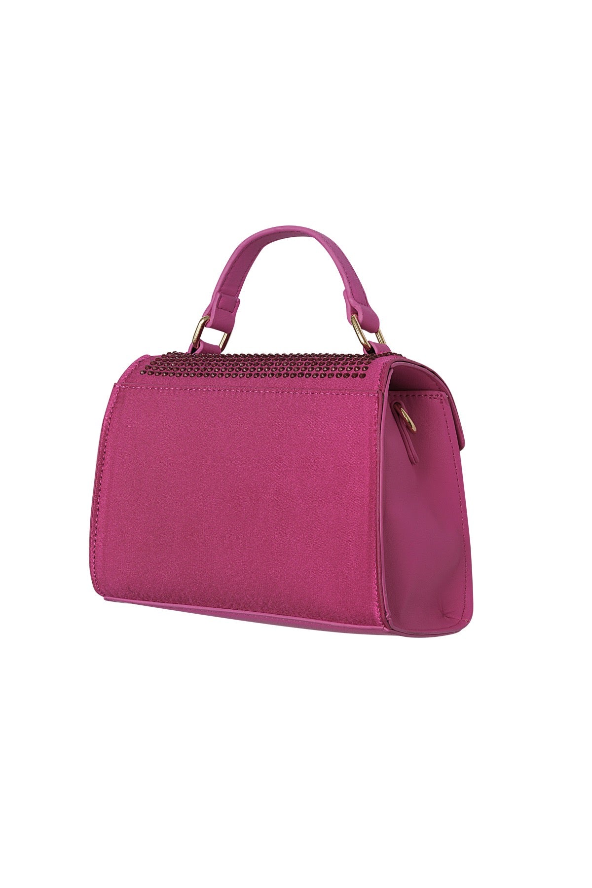 Strass handtas - fuchsia