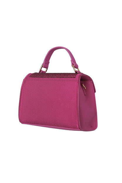 Strass handtas - fuchsia