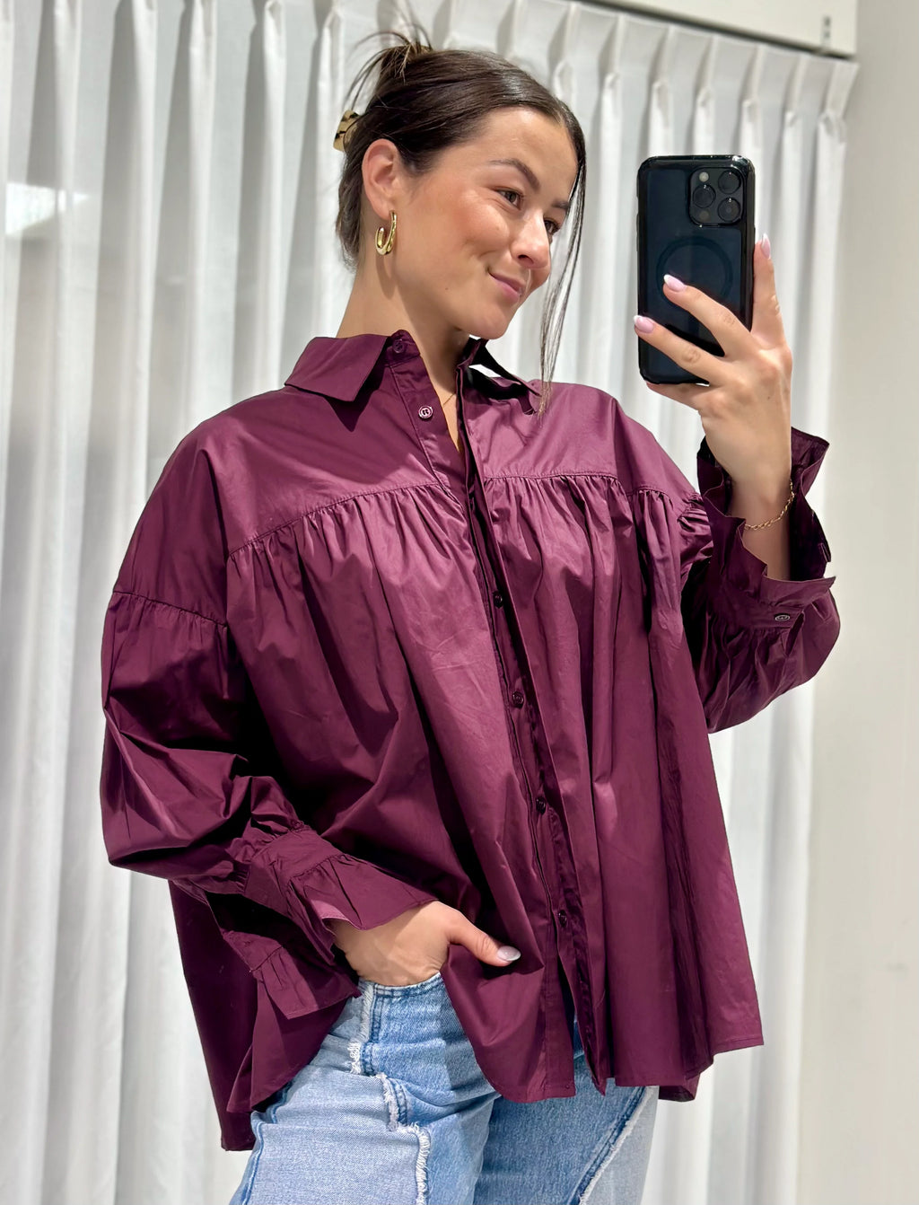 Beyonce blouse burgundy