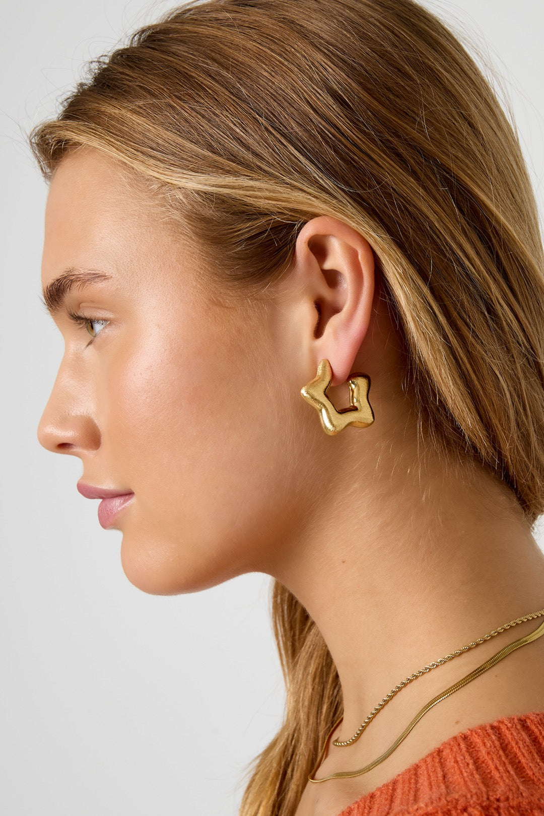 Creolen ster oobellen - goud