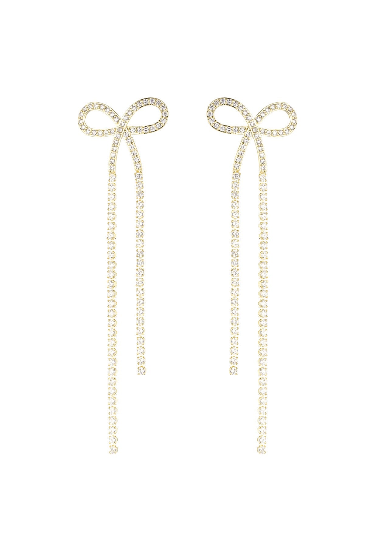 Dazzling ribbon oorbellen - goud