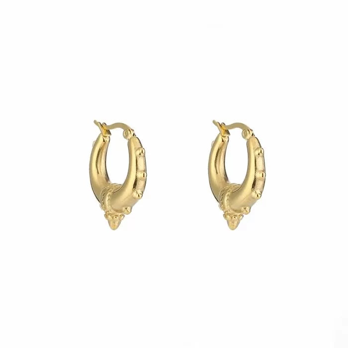 Bali hoops oorbellen - goud