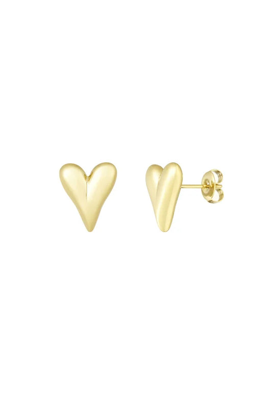 Mini hearts oorbellen - goud