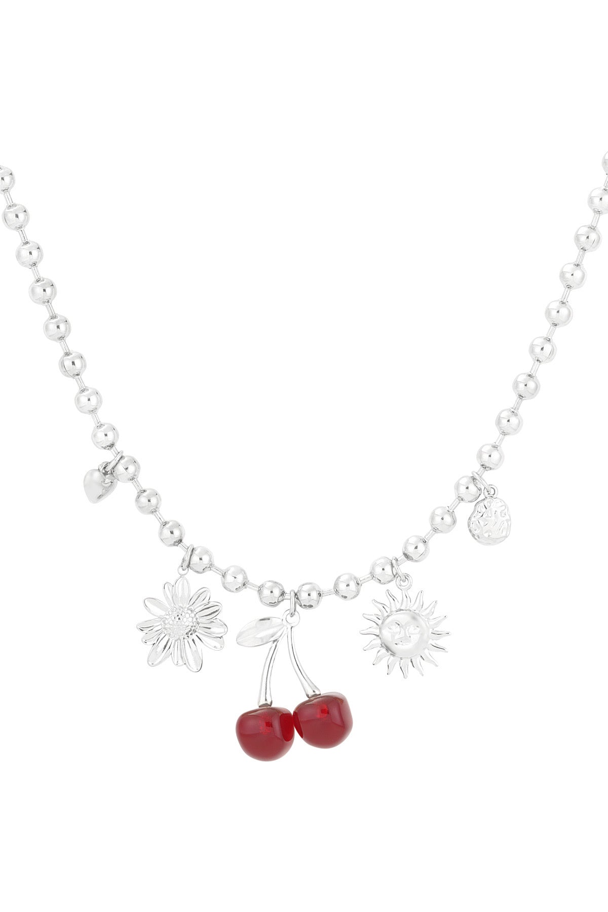 Cherry crush ketting - zilver