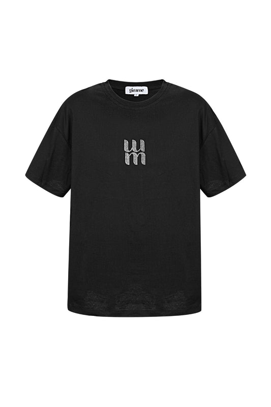 Letter M top - black