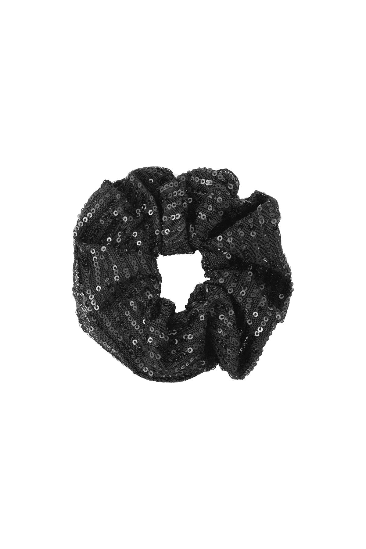 Glitter scrunchie - zwart