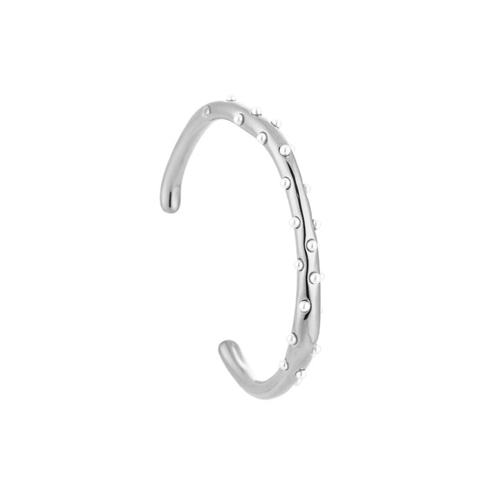 Parel bangle - zilver