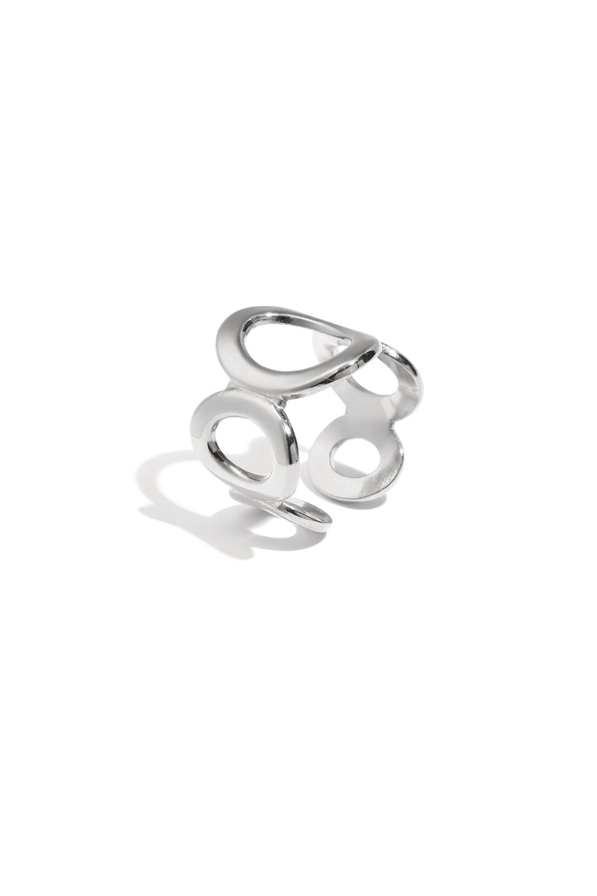 Open cirkel ring - zilver