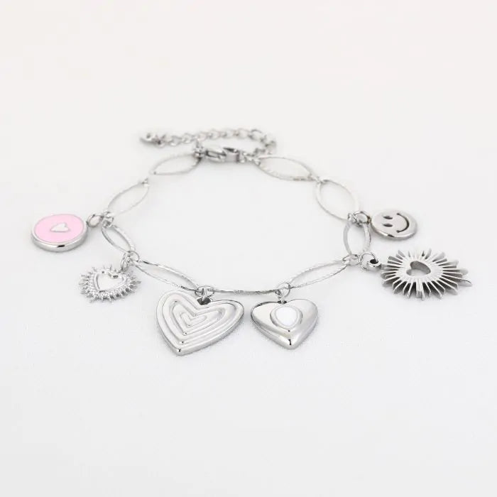 Smile & shine bedelarmband - zilver