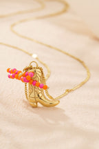 Cowboy laars ketting - goud