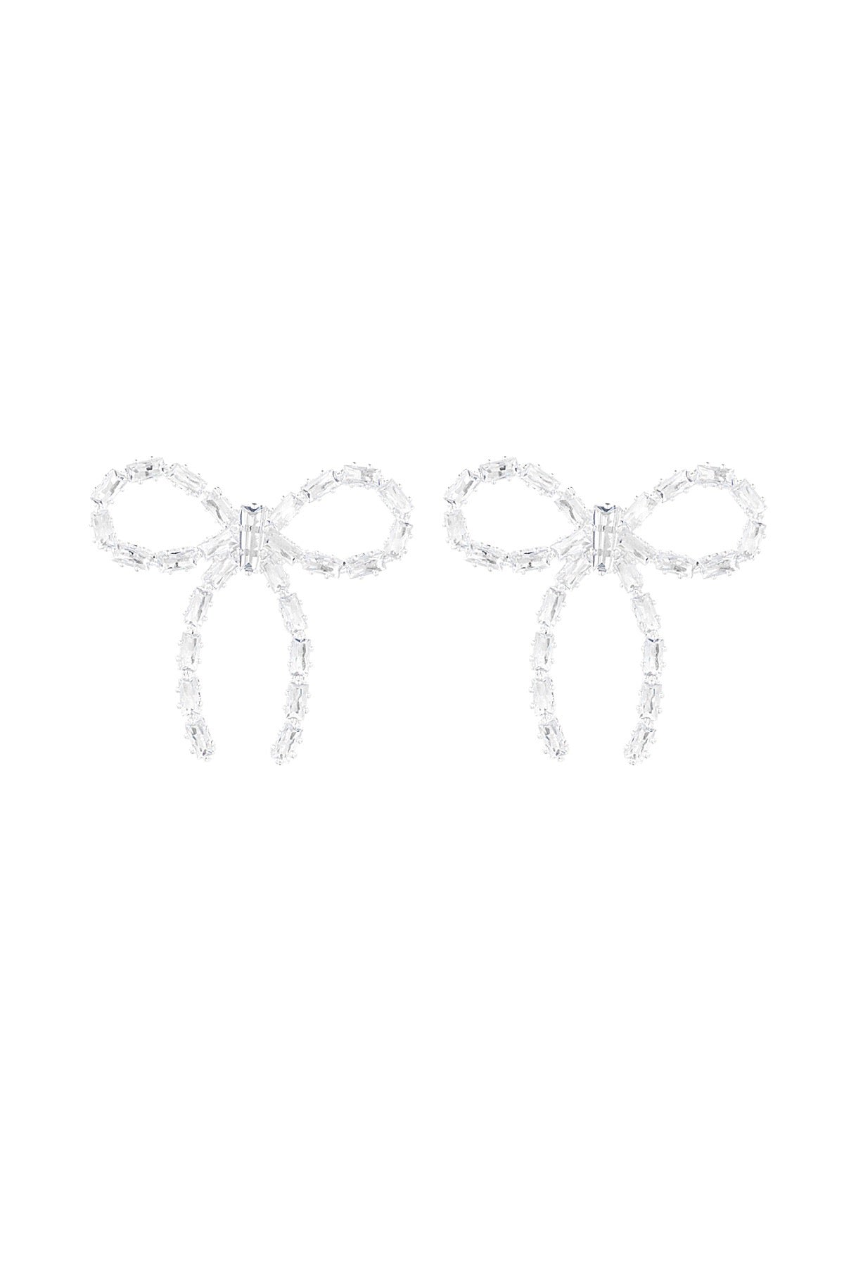 Merry bow oorbellen - zilver
