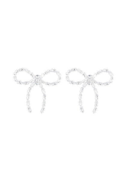 Merry bow oorbellen - zilver