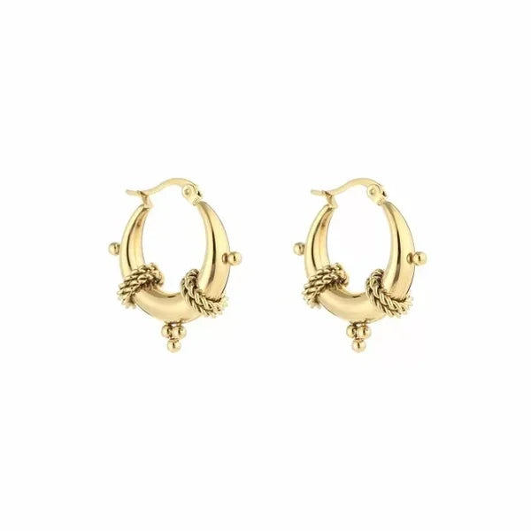Chunky bali hoops - goud