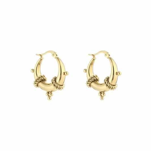 Chunky bali hoops - goud