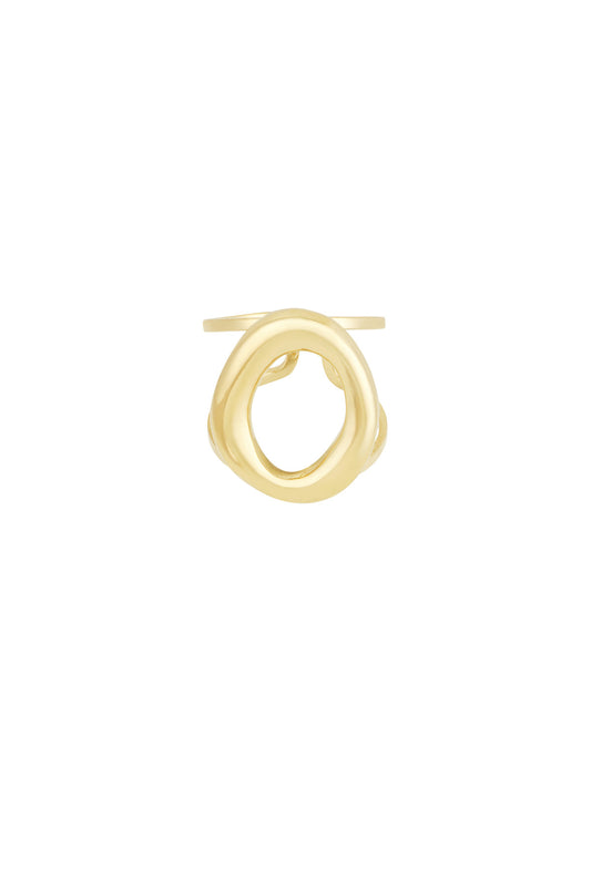 Bold circle ring - goud