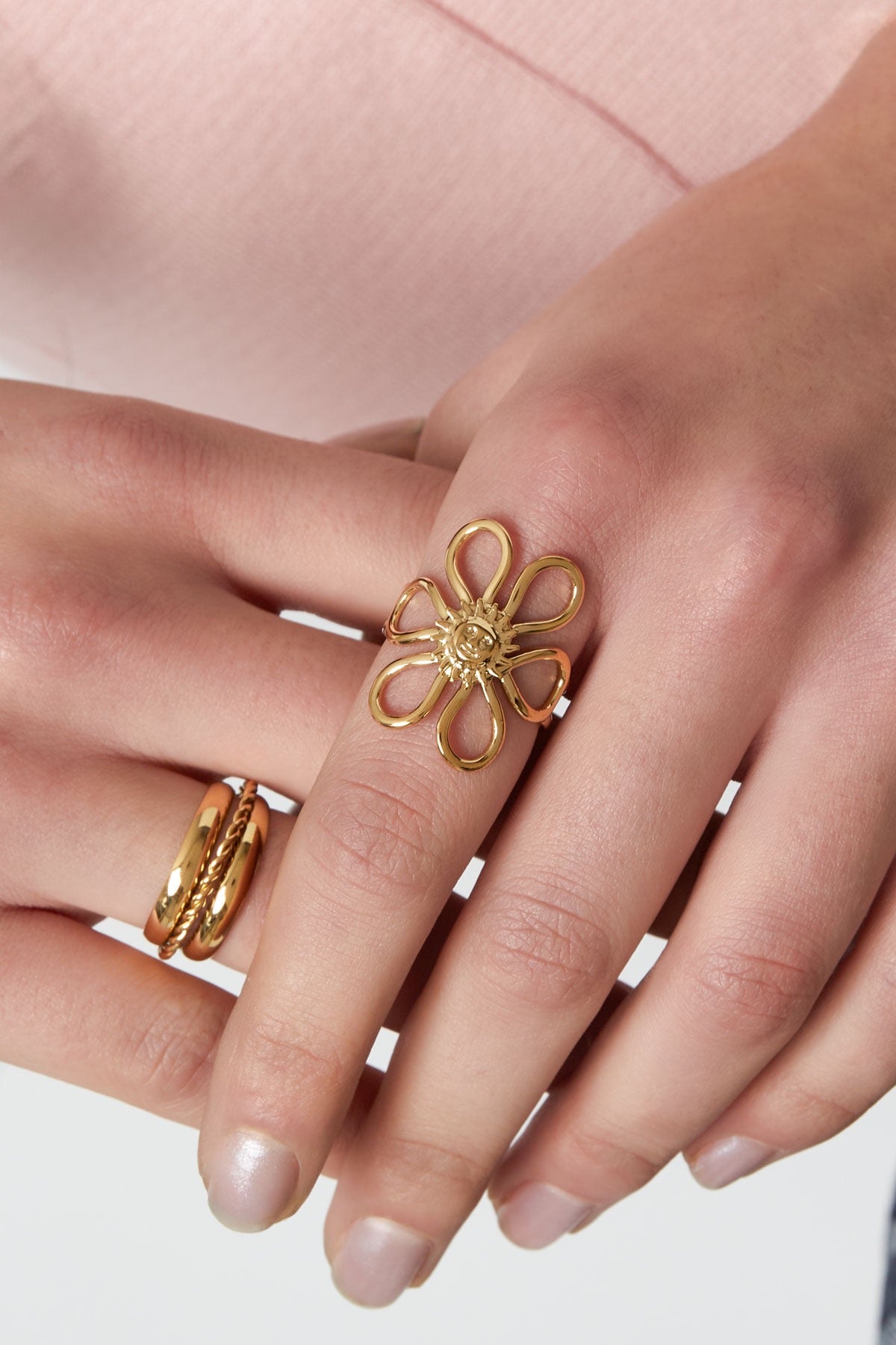Sunflower ring - goud