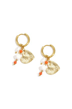 Peachy heart oorbellen