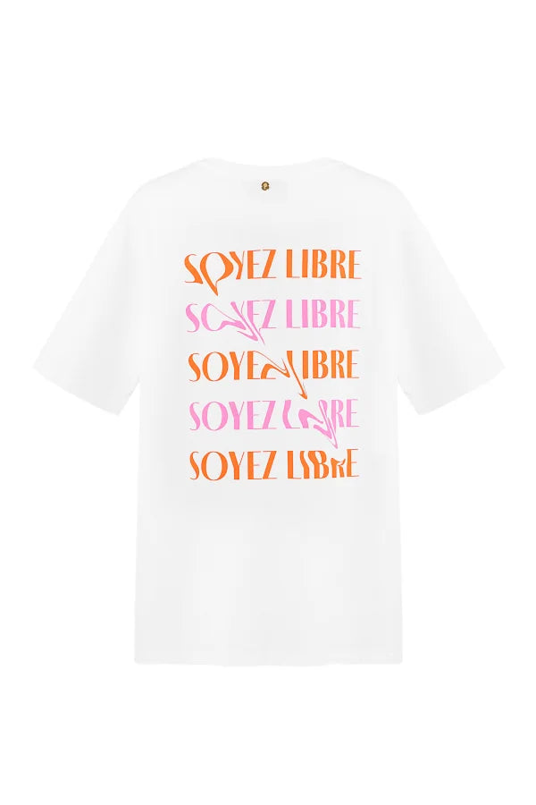 T-Shirt Soyez libre - wit