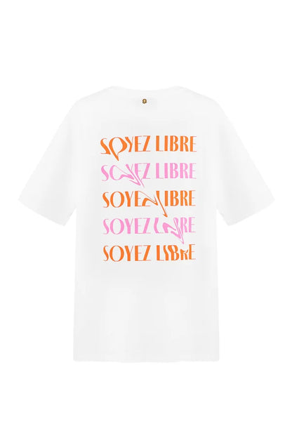 T-Shirt Soyez libre - wit