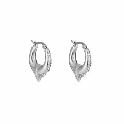 Bali hoops oorbellen - zilver