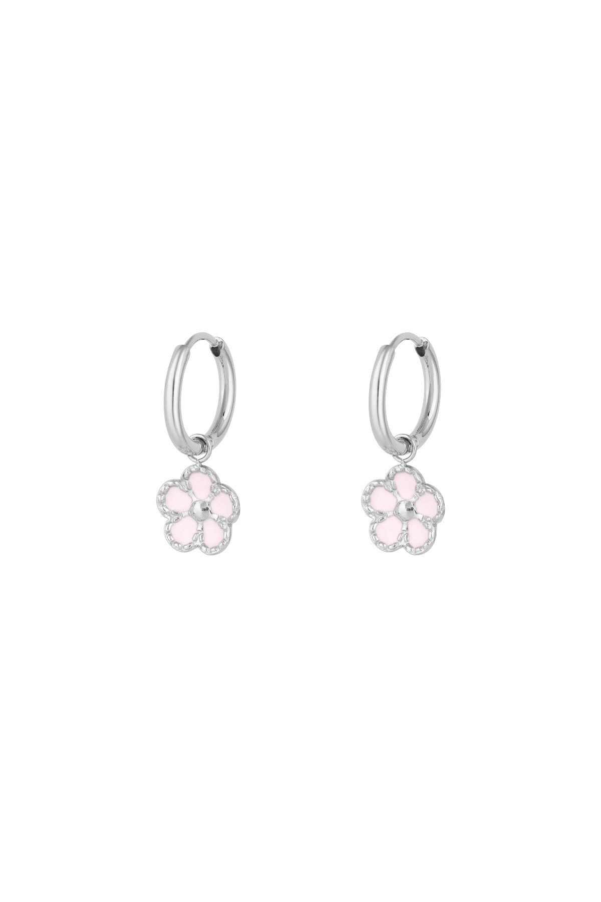 Flower cuteness oorbellen - zilver