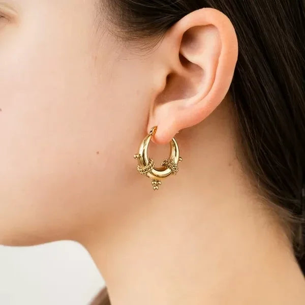 Chunky bali hoops - goud