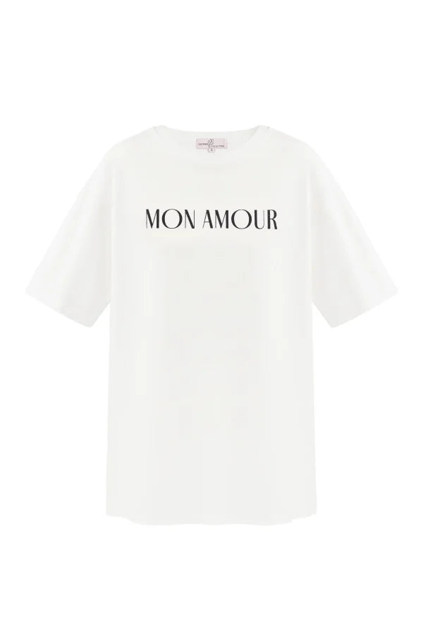 T-Shirt Mon amour- zwart wit
