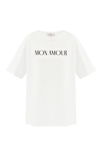 T-Shirt Mon amour- zwart wit