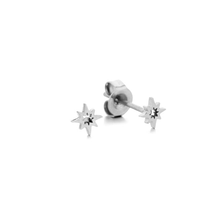 Morning star studs - zilver