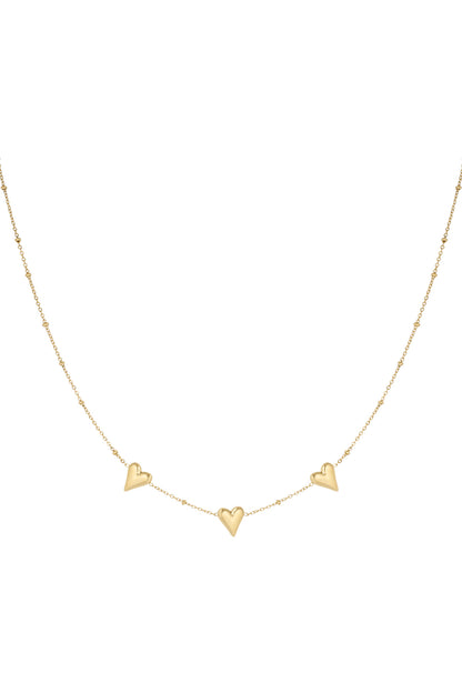 Triple love ketting - goud