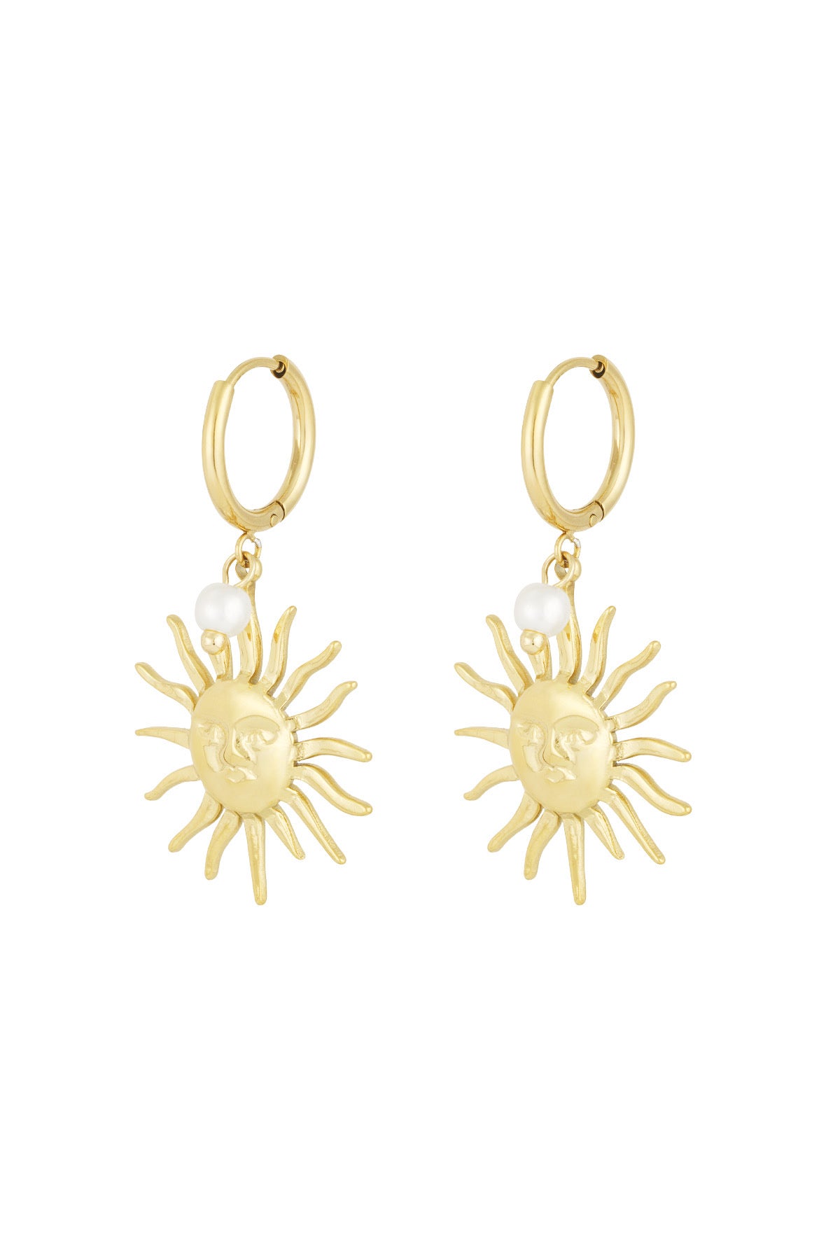 Sunny side oorbellen - goud