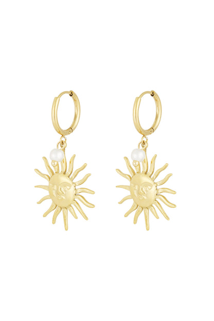 Sunny side oorbellen - goud