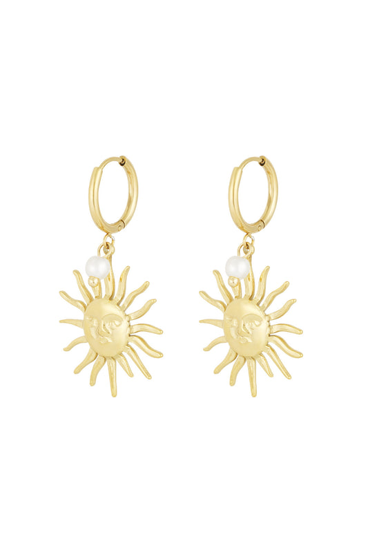 Sunny side oorbellen - goud