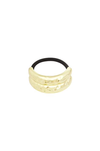 Statement haarelastiek - goud