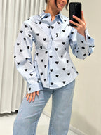 Rose blouse blue