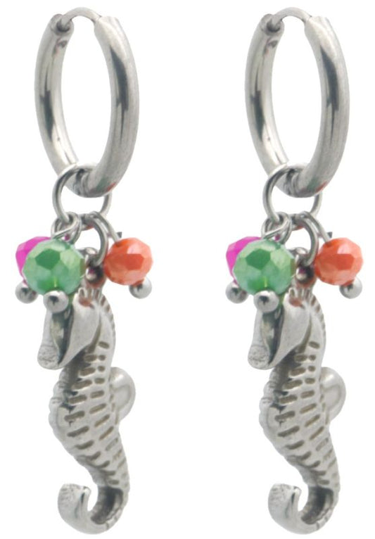 Seahorse oorbellen - zilver
