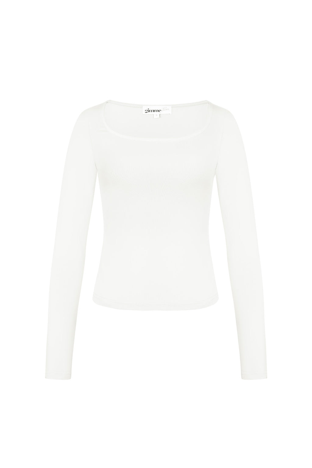 Everyday fit longsleeve lage hals - wit